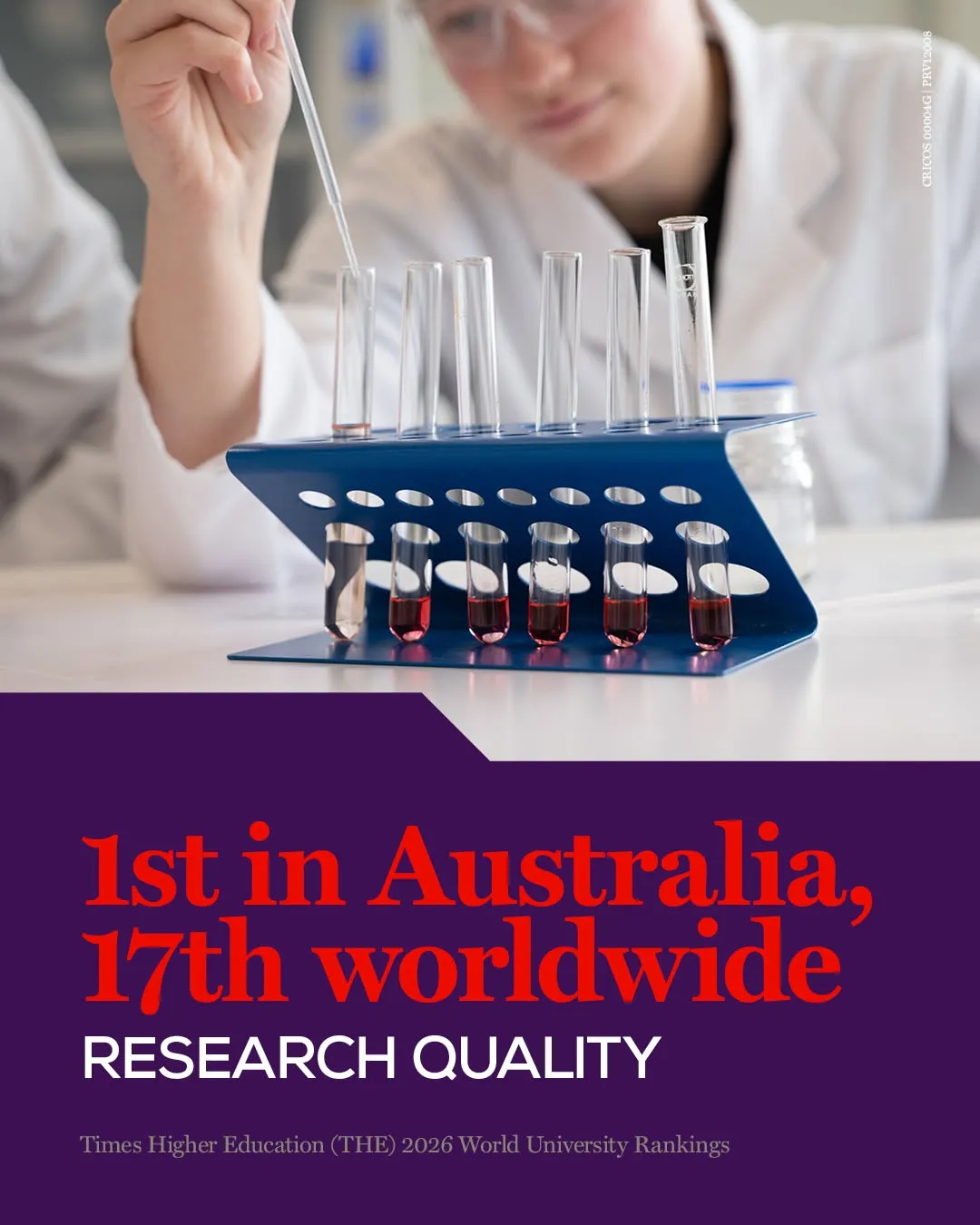 Australian Catholic University has taken out the top spot in Australia for research quality for the third year in a row, according to the Times Higher Education 2026 World University Rankings. 

ACU was ranked number 17 globally for research quality, up from 24th last year. This milestone highlights the university's growing influence and reputation in the international research community.
 
The Times Higher Education World University Rankings assesses more than 2,000 universities from 115 countries.
 
ACU Deputy Vice-Chancellor (Research and Enterprise) Professor Abid Khan said the results highlight the impact of the research carried out at ACU.
 
“We're proud to again be recognised as a world-class research institution, and this ranking is a reflection of our drive to make a real impact that transforms lives and communities," Professor Khan said.
 
"This recognition belongs to our staff, students and our national and international collaborators, whose pursuit of knowledge helps push boundaries and drive progress."

#THEunirankings