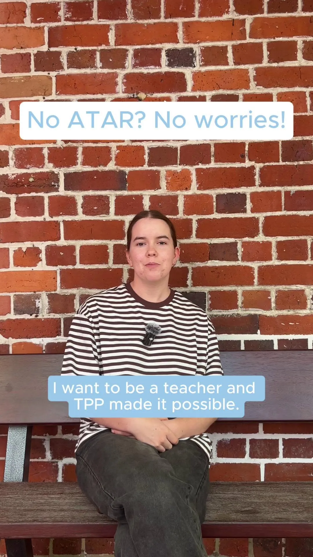 “I want to be a teacher and TPP made it possible.” 📚

Evie is studying the Tertiary Pathway Program and working towards her goal of high school teaching.

With supportive tutors and a strong community, she’s on her way.

Find your pathway ➡️ link in bio