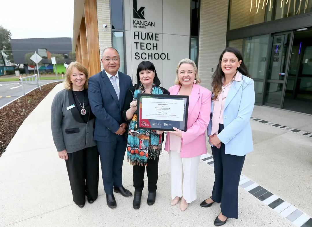 The doors are open!

Hume Tech School is officially here – a state-of-the-art STEM hub that will support more than 20,000 students across one of Australia’s fastest-growing regions.

Thank you to Member for Broadmeadows @kathleenmatthewsward, our partners and guests who joined us today to mark this milestone for the Hume community and Victoria’s future workforce.

Based at Kangan Institute’s Broadmeadows campus, the new facility delivers free, high-tech, hands-on STEM programs for students from all 28 secondary schools in Hume.

It brings schools, industry and TAFE together so young people can solve real-world problems, design their own solutions and build skills for emerging jobs in advanced manufacturing, automation, renewable energy, healthcare, construction, transport and logistics, and data analytics.

Designed with students, schools, First Nations Elders and community voices, the Hume Tech School is a living laboratory – a sustainable, future-focused space built for collaboration and innovation.

This landmark $15.47 million Victorian Government investment was designed by @brand.architects.australia, delivered by @areteaustralia and project managed by TSA Riley.