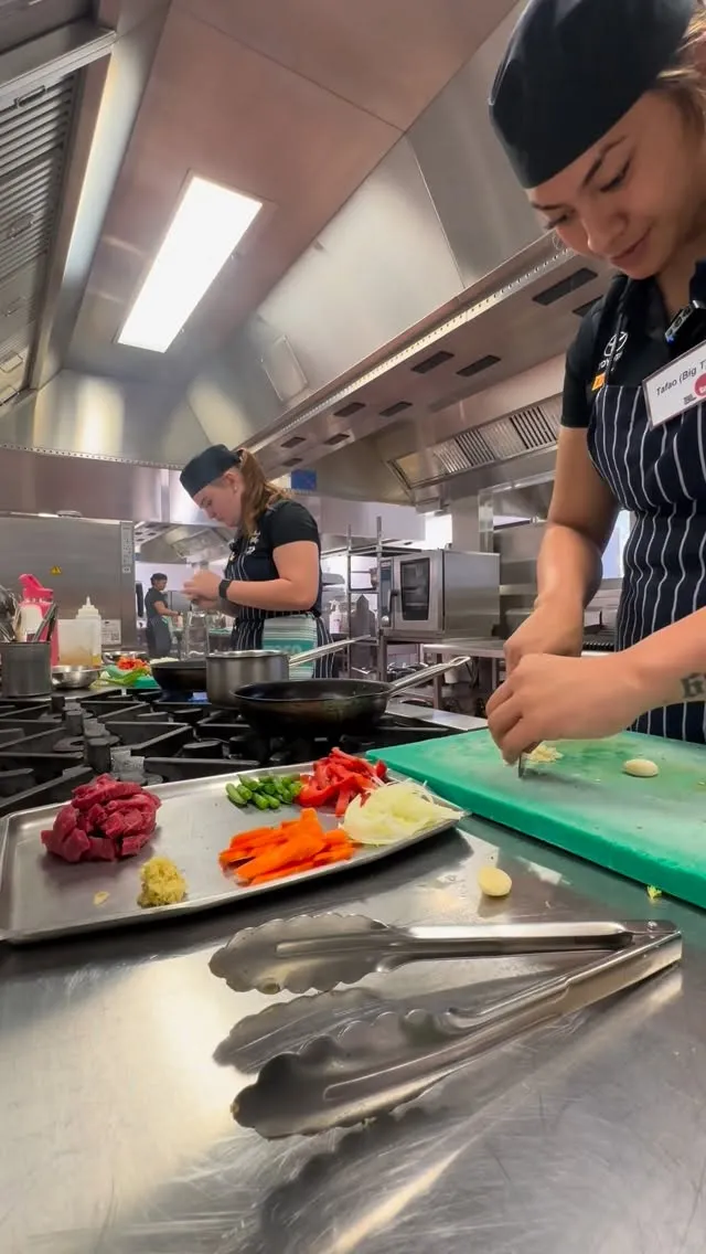Mic’d up in the kitchen, and making it look easy 🍽️🎙️

The @nqcowboys_NRLW are serving up more than just big hits in our training kitchen. Whipping up fresh and healthy meals as part of our Healthy Meals Made Easy program. 💪🥗

✨✨✨

Visual description: Two NRLW Cowboys players are in the TAFE Queensland Townsville (Pimlico) campus training kitchen. On screen words appear “Mic’d up with NRLW Cowboys”. Video continues to feature the players prepping and cooking a dish whilst showcasing their personality and friendly banter. 

#TAFEQueensland #TAFEQld #MakeGreatHappen
