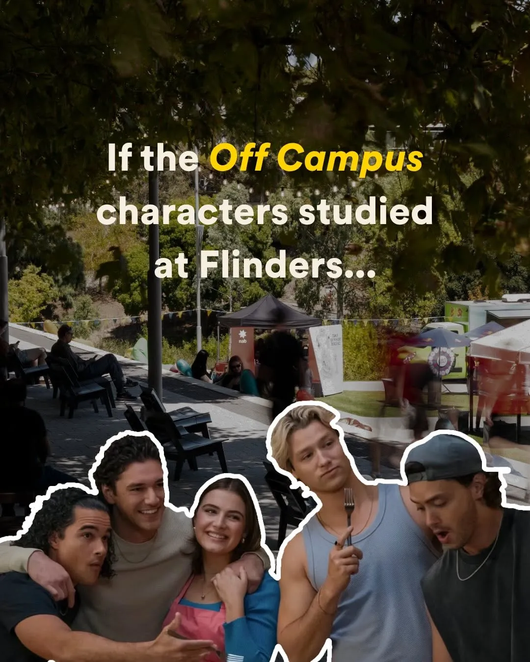If the ‘Off Campus’ characters studied at Flinders 👀
These degree matches just made sense.. #OffCampus