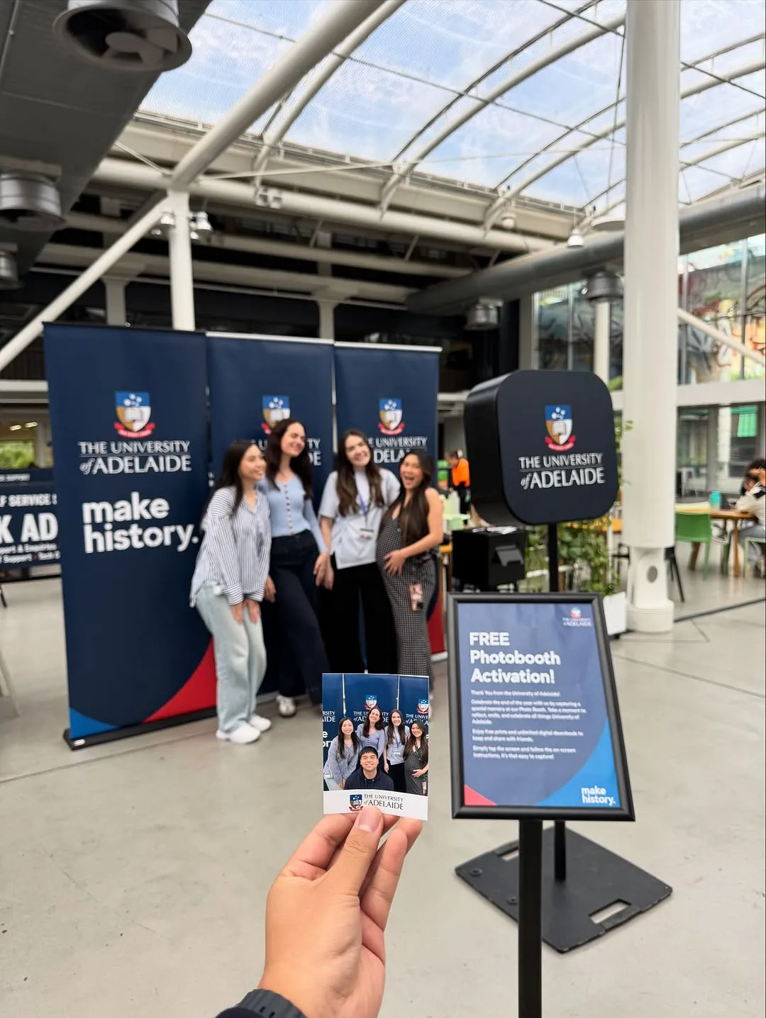 Happy SWOTVAC! 📚✨
 Celebrate the end of the year with us by capturing a special memory at our Photo Booth. Take a moment to reflect, smile, and celebrate all things University of Adelaide.
🎉

Swing by HUB Central for our FREE Photo Booth activation to snap some timeless moments!
 📸 Open today until 4pm and tomorrow from 10am–4pm 😍  Snap away with free prints and unlimited digital downloads!