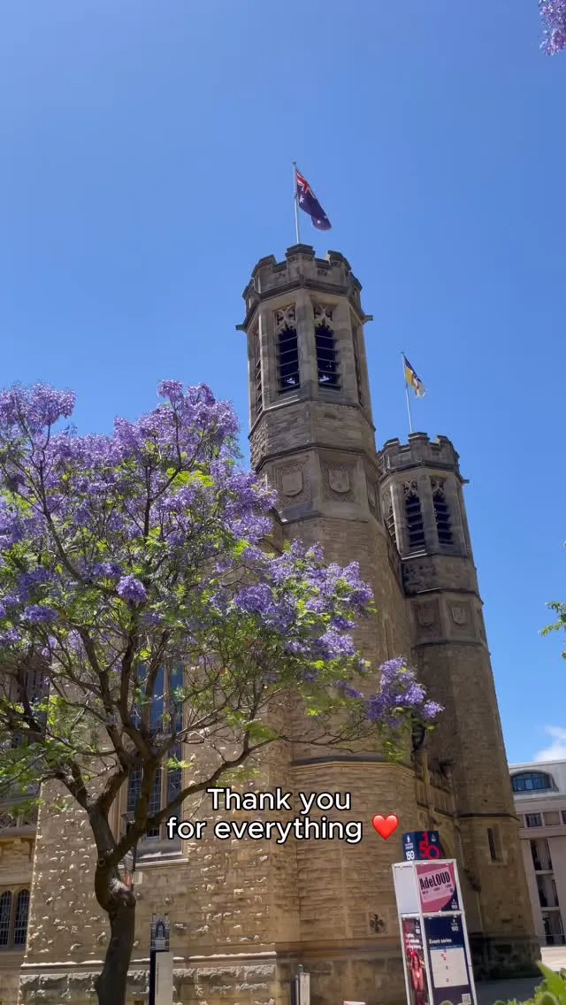 Thank you 😌

Follow @adelaideuni to keep up with our next chapter 💜