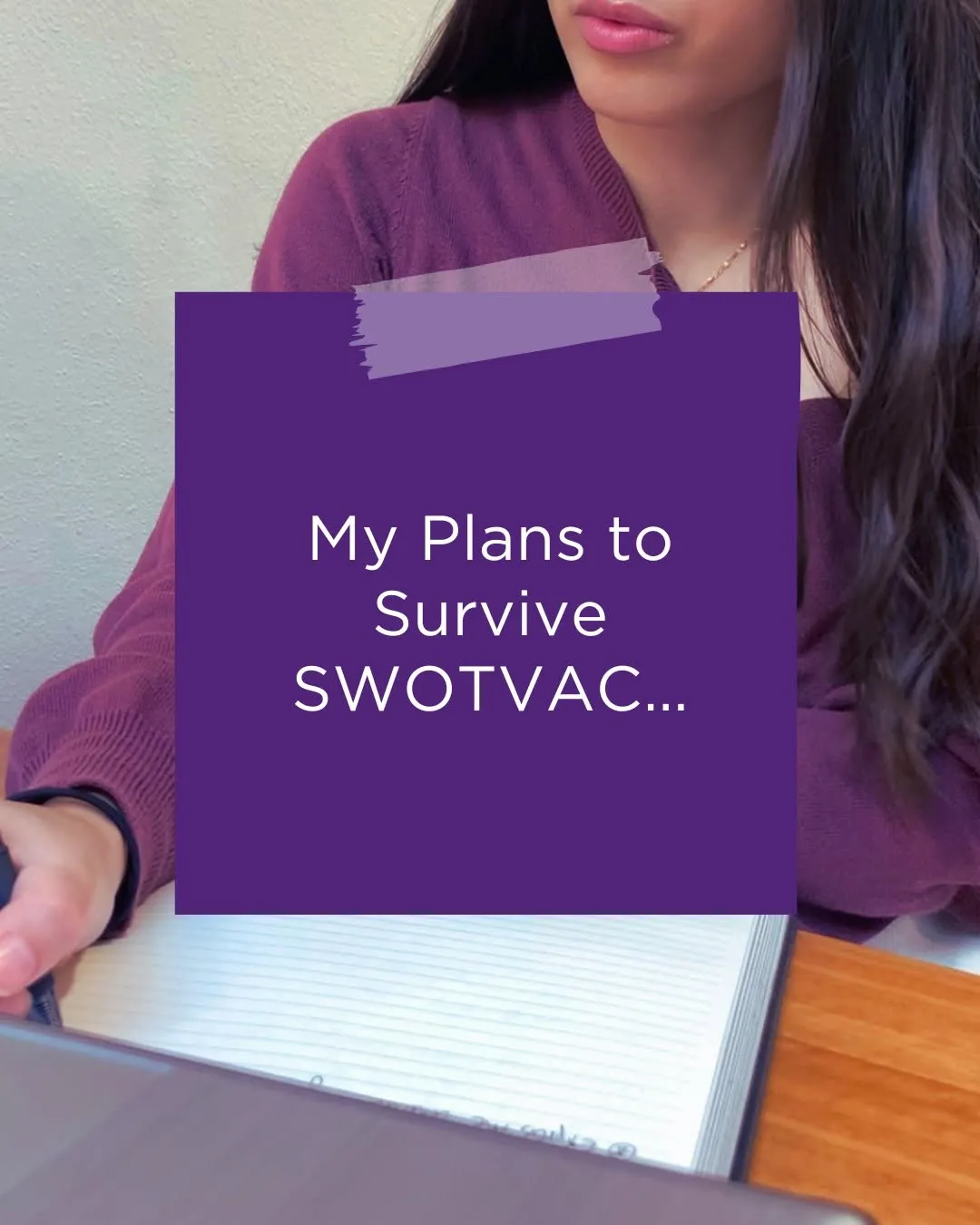 Thinking about uni? Meet SWOTVAC.

It's the study period before exams when classes pause and students focus on revision.

Everyone has their own SWOTVAC survival strategy. From colour-coded study plans to living in the library, what's your go-to? 📚✨